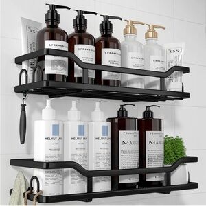 Shower Organizer with Hooks No Drilling